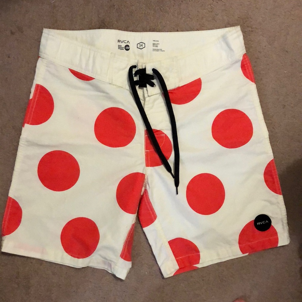 RVCA Artist Network Program mens polka dot swim trunks board shorts